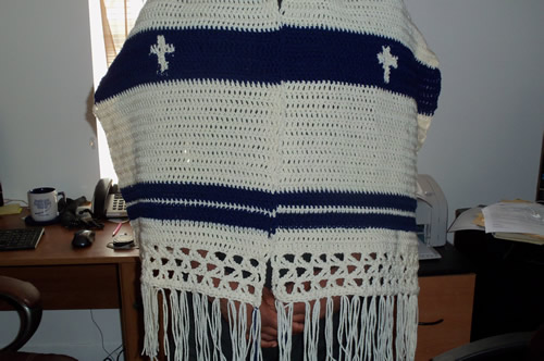 Crochet Prayer Shawl Inspired by Tradition Jewish Prayer Shawl by Dana Pittman